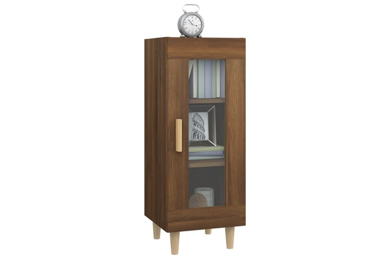 beBasic Skänk brun ek 34,5x34x90 cm konstruerat trä - Förvaring - F�örvaringsmöbler - Skänkar & sideboards