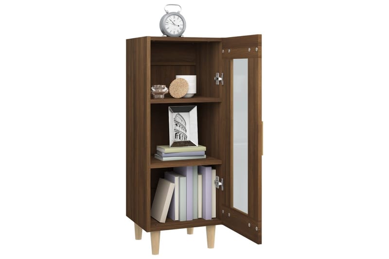 beBasic Skänk brun ek 34,5x34x90 cm konstruerat trä - Förvaring - Förvaringsmöbler - Skänkar & sideboards