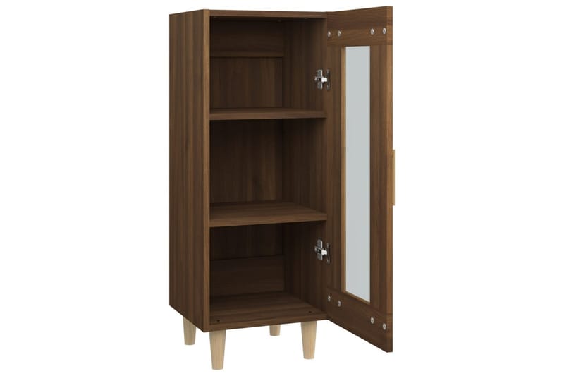 beBasic Skänk brun ek 34,5x34x90 cm konstruerat trä - Förvaring - Förvaringsmöbler - Skänkar & sideboards