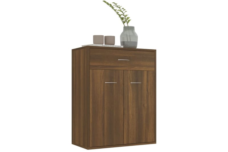 beBasic Skänk brun ek 60x30x75 cm konstruerat trä - Förvaring - Förvaringsmöbler - Skänkar & sideboards