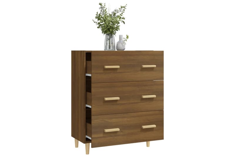 beBasic Skänk brun ek 70x34x90 cm konstruerat trä - Förvaring - Förvaringsmöbler - Skänkar & sideboards