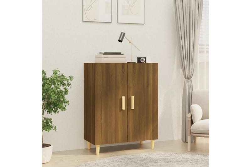 beBasic Skänk brun ek 70x34x90 cm konstruerat trä - Förvaring - Förvaringsmöbler - Skänkar & sideboards