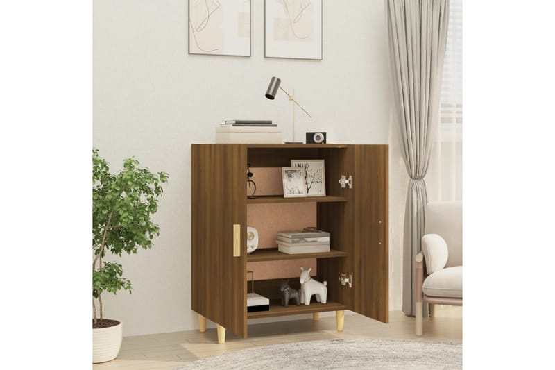 beBasic Skänk brun ek 70x34x90 cm konstruerat trä - Förvaring - Förvaringsmöbler - Skänkar & sideboards