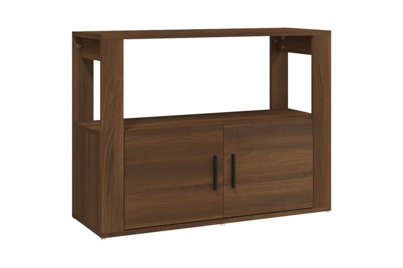 beBasic Skänk brun ek 80x30x60 cm konstruerat trä - Förvaring - Förvaringsmöbler - Skänkar & sideboards