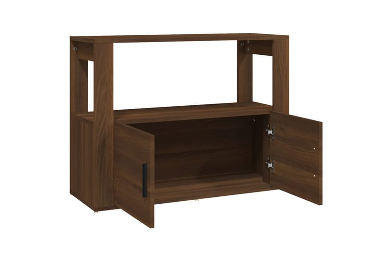 beBasic Skänk brun ek 80x30x60 cm konstruerat trä - Förvaring - Förvaringsmöbler - Skänkar & sideboards