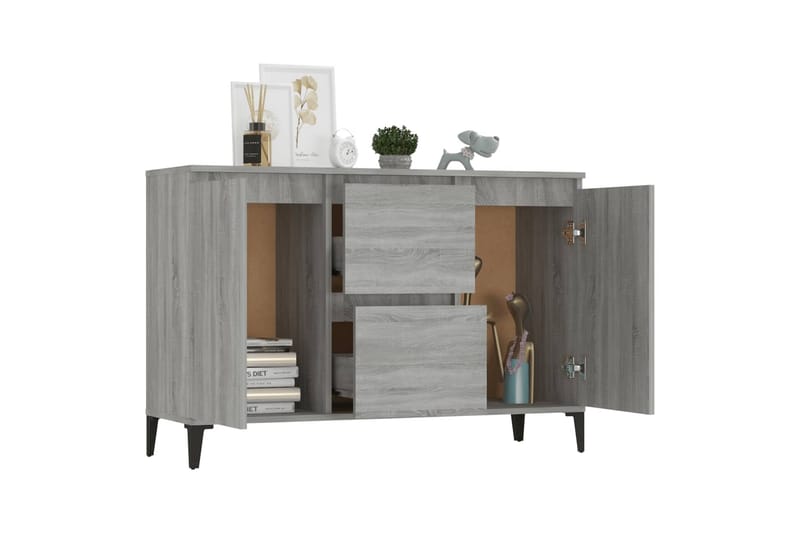 beBasic Skänk grå sonoma 104x35x70 cm konstruerat trä - Förvaring - Förvaringsmöbler - Skänkar & sideboards