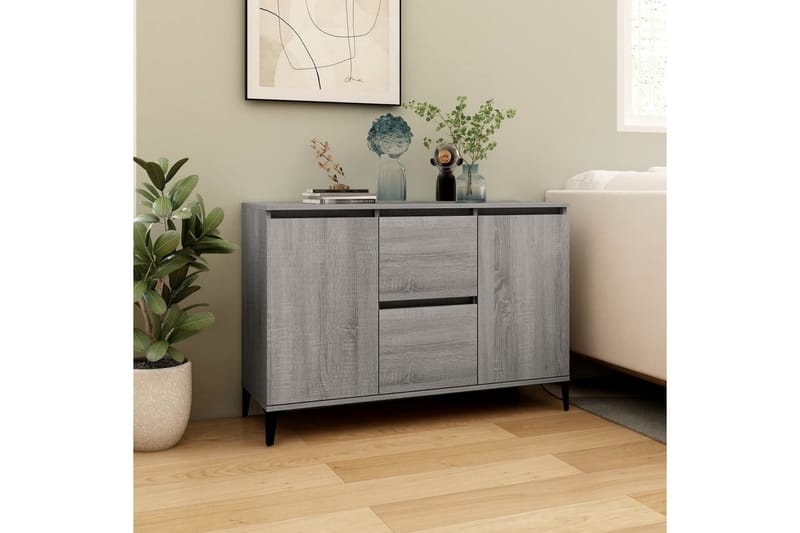 beBasic Skänk grå sonoma 104x35x70 cm konstruerat trä - Förvaring - Förvaringsmöbler - Skänkar & sideboards