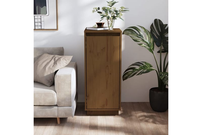 beBasic Skänk honungsbrun 31,5x34x75 cm massiv furu - Förvaring - Förvaringsmöbler - Skänkar & sideboards