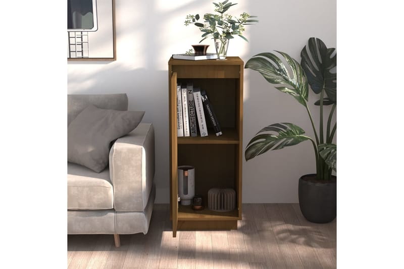 beBasic Skänk honungsbrun 31,5x34x75 cm massiv furu - Förvaring - Förvaringsmöbler - Skänkar & sideboards