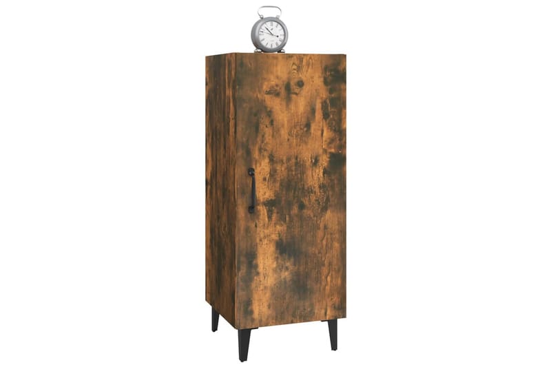 beBasic Skänk rökfärgad ek 34,5x34x90 cm konstruerat trä - Förvaring - Förvaringsmöbler - Skänkar & sideboards