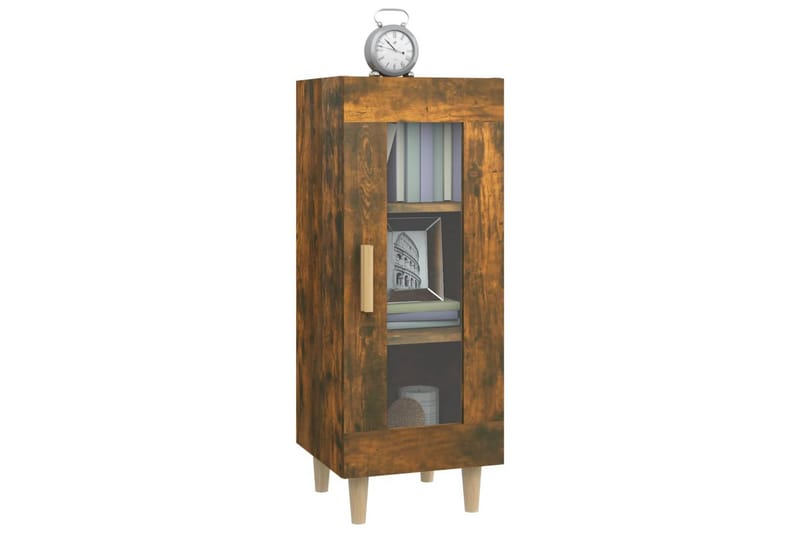 beBasic Skänk rökfärgad ek 34,5x34x90 cm konstruerat trä - Förvaring - Förvaringsmöbler - Skänkar & sideboards