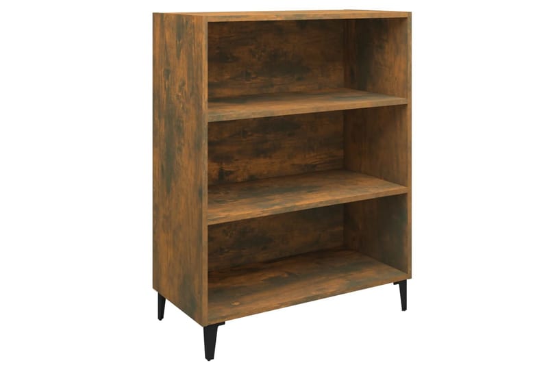 beBasic Skänk rökfärgad ek 69,5x32,5x90 cm konstruerat trä - Förvaring - Förvaringsmöbler - Skänkar & sideboards