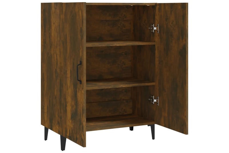 beBasic Skänk rökfärgad ek 70x34x90 cm konstruerat trä - Förvaring - Förvaringsmöbler - Skänkar & sideboards