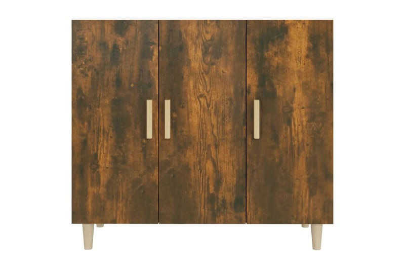 beBasic Skänk rökfärgad ek 90x34x80 cm konstruerat trä - Förvaring - Förvaringsmöbler - Skänkar & sideboards