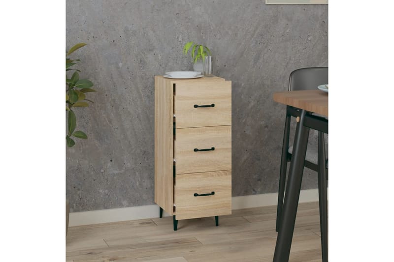 beBasic Skänk sonoma-ek 34,5x34x90 cm konstruerat trä - Förvaring - Förvaringsmöbler - Skänkar & sideboards