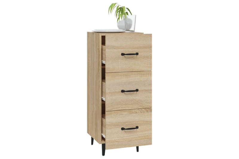 beBasic Skänk sonoma-ek 34,5x34x90 cm konstruerat trä - Förvaring - Förvaringsmöbler - Skänkar & sideboards