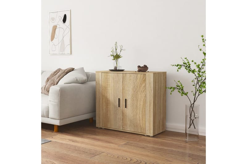 beBasic Skänk sonoma-ek 80x33x70 cm konstruerat trä - Förvaring - Förvaringsmöbler - Skänkar & sideboards