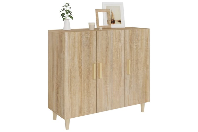 beBasic Skänk sonoma-ek 90x34x80 cm konstruerat trä - Förvaring - Förvaringsmöbler - Skänkar & sideboards