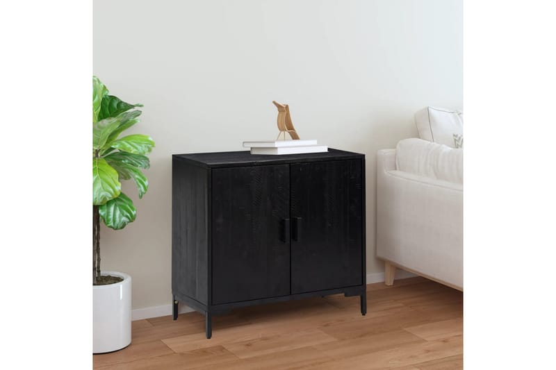 beBasic Skänk svart 75x35x70 cm massiv återvunnen furu - Förvaring - Förvaringsmöbler - Skänkar & sideboards