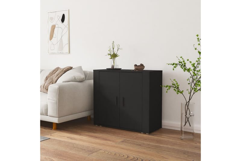 beBasic Skänk svart 80x33x70 cm konstruerat trä - Förvaring - Förvaringsmöbler - Skänkar & sideboards