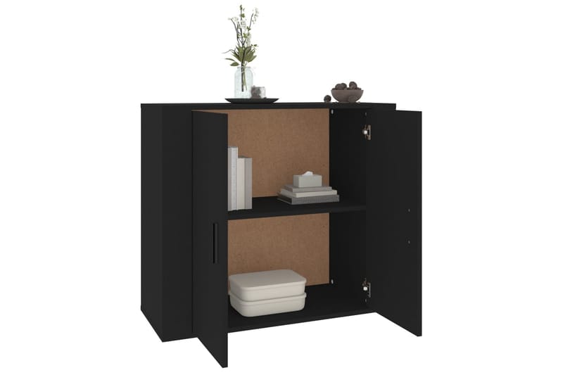 beBasic Skänk svart 80x33x70 cm konstruerat trä - Förvaring - Förvaringsmöbler - Skänkar & sideboards