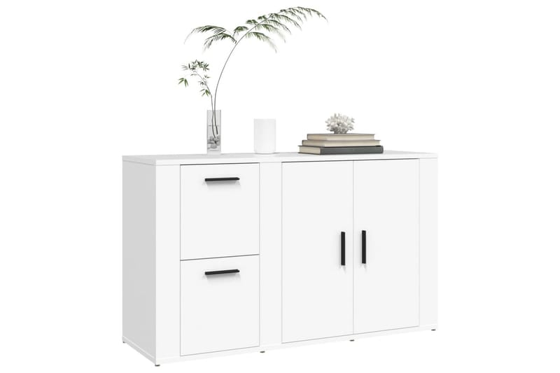 beBasic Skänk vit 100x33x59,5 cm konstruerat trä - Förvaring - Förvaringsmöbler - Skänkar & sideboards