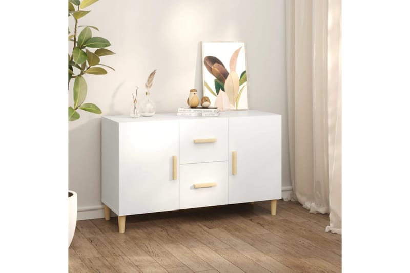 beBasic Skänk vit 100x36x60 cm konstruerat trä - Förvaring - Förvaringsmöbler - Skänkar & sideboards