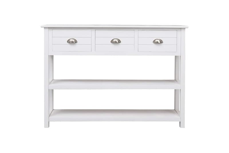 beBasic Skänk vit 108x30x76 cm massivt kejsarträ - Förvaring - Förvaringsmöbler - Skänkar & sideboards