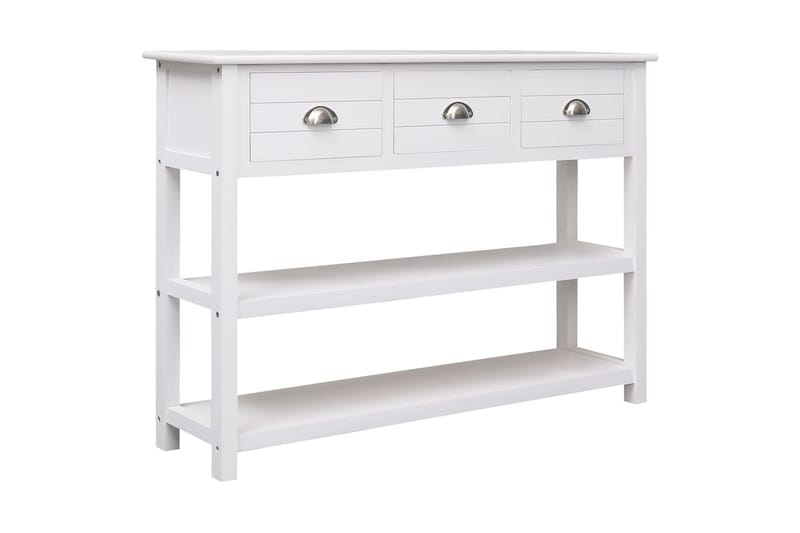 beBasic Skänk vit 108x30x76 cm massivt kejsarträ - Förvaring - Förvaringsmöbler - Skänkar & sideboards