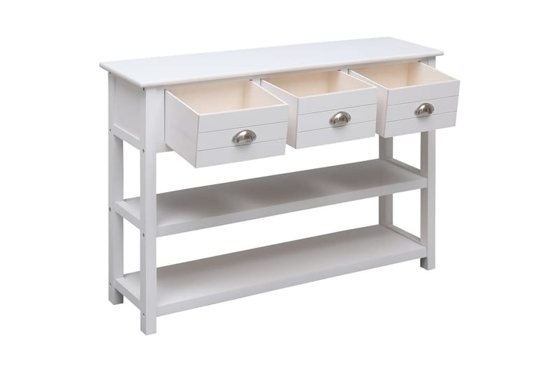 beBasic Skänk vit 108x30x76 cm massivt kejsarträ - Förvaring - Förvaringsmöbler - Skänkar & sideboards