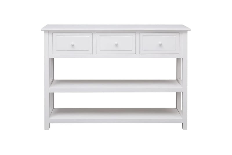 beBasic Skänk vit 108x30x76 cm massivt kejsarträ - Förvaring - Förvaringsmöbler - Skänkar & sideboards