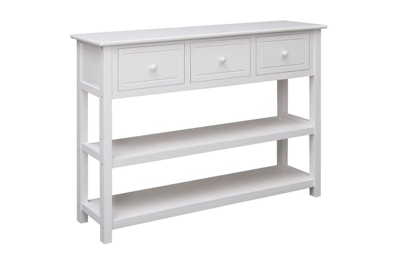 beBasic Skänk vit 108x30x76 cm massivt kejsarträ - Förvaring - Förvaringsmöbler - Skänkar & sideboards