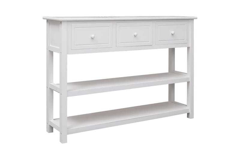 beBasic Skänk vit 108x30x76 cm massivt kejsarträ - Förvaring - Förvaringsmöbler - Skänkar & sideboards