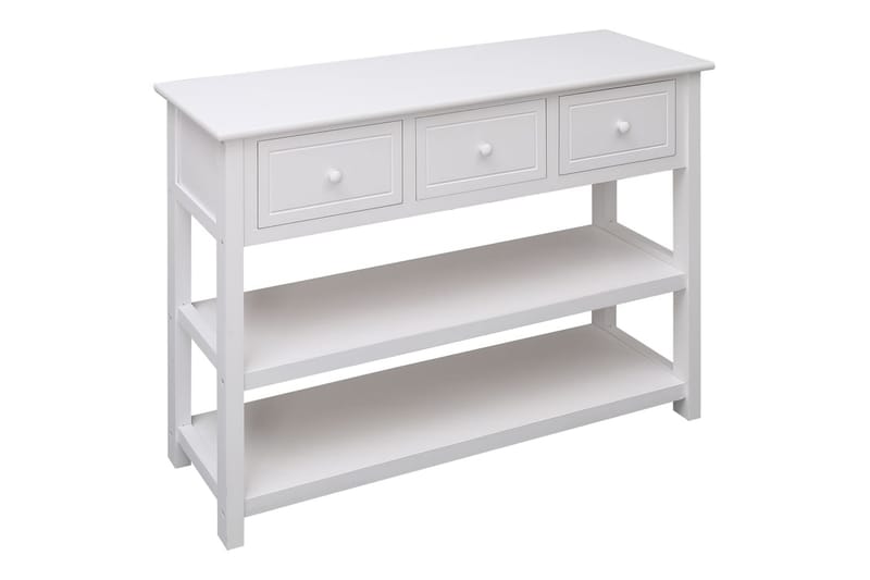 beBasic Skänk vit 108x30x76 cm massivt kejsarträ - Förvaring - Förvaringsmöbler - Skänkar & sideboards