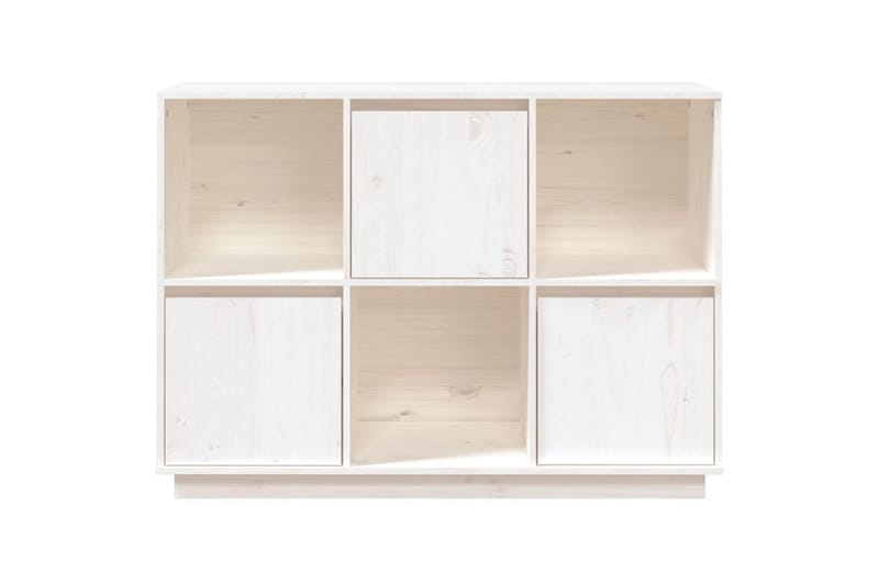 beBasic Skänk vit 110,5x35x80 cm massiv furu - Förvaring - Förvaringsmöbler - Skänkar & sideboards