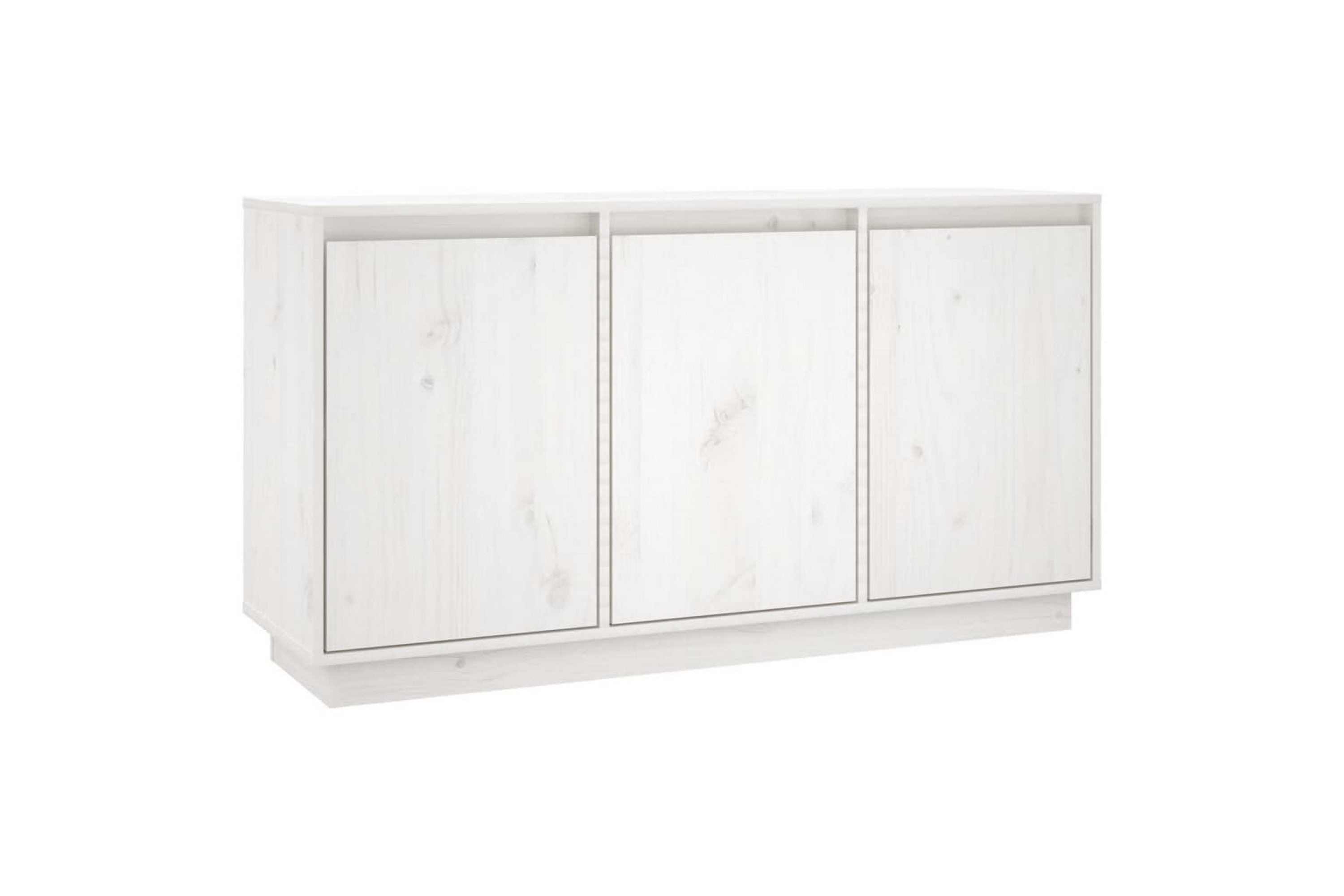 beBasic Skänk vit 111x34x60 cm massiv furu –