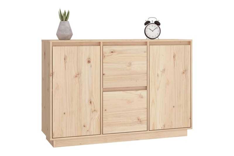 beBasic Skänk vit 111x34x75 cm massiv furu - Förvaring - Förvaringsmöbler - Skänkar & sideboards