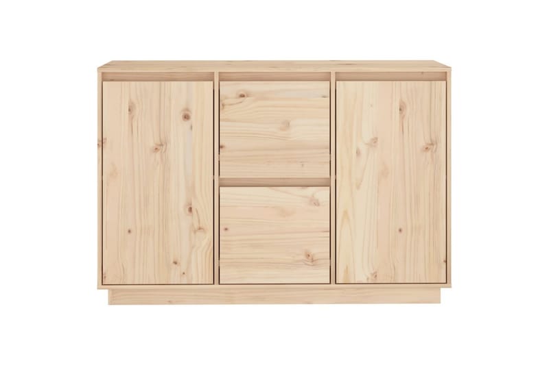 beBasic Skänk vit 111x34x75 cm massiv furu - Förvaring - Förvaringsmöbler - Skänkar & sideboards