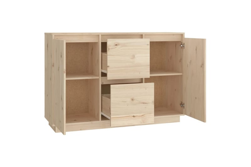 beBasic Skänk vit 111x34x75 cm massiv furu - Förvaring - Förvaringsmöbler - Skänkar & sideboards