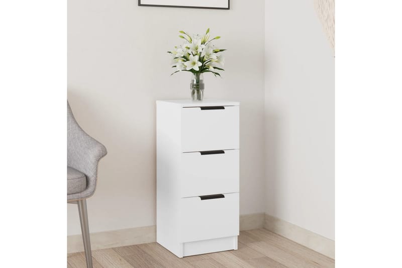 beBasic Skänk vit 30x30x70 cm konstruerat trä - Förvaring - Förvaringsmöbler - Skänkar & sideboards