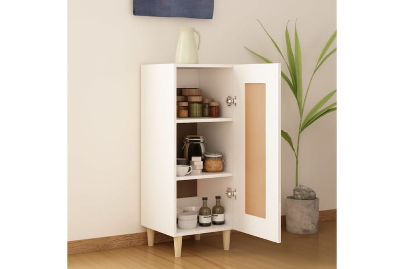 beBasic Skänk vit 34,5x34x90 cm konstruerat trä - Förvaring - Förvaringsmöbler - Skänkar & sideboards