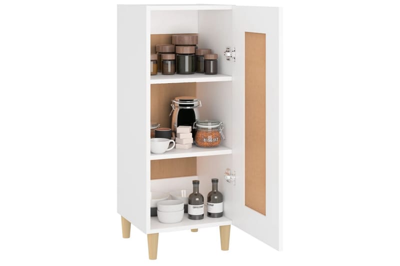 beBasic Skänk vit 34,5x34x90 cm konstruerat trä - Förvaring - Förvaringsmöbler - Skänkar & sideboards