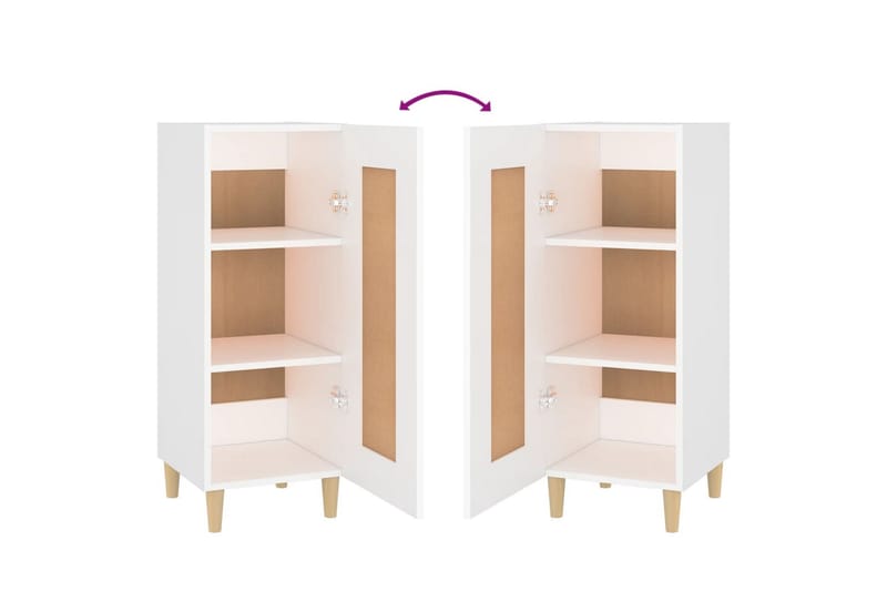 beBasic Skänk vit 34,5x34x90 cm konstruerat trä - Förvaring - Förvaringsmöbler - Skänkar & sideboards