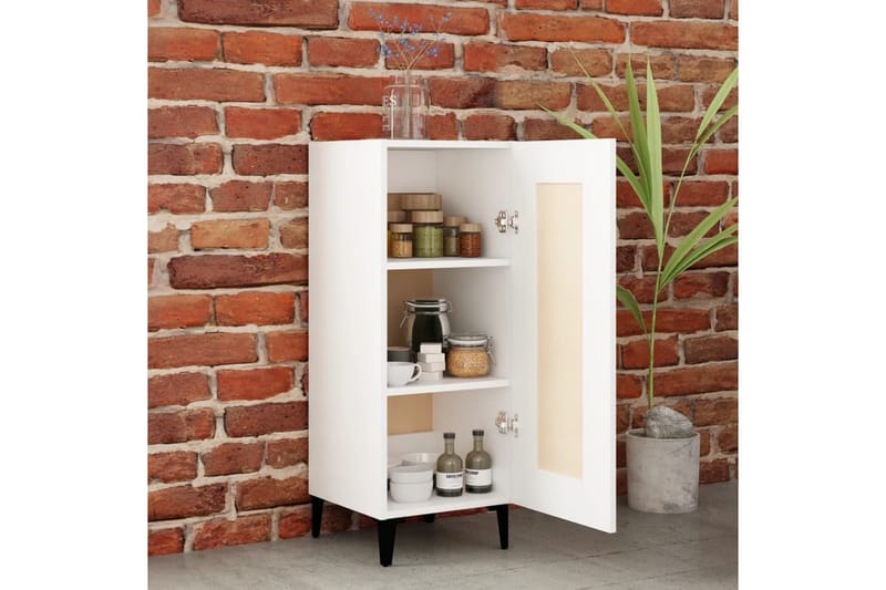 beBasic Skänk vit 34,5x34x90 cm konstruerat trä - Förvaring - Förvaringsmöbler - Skänkar & sideboards