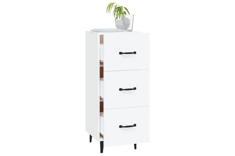 beBasic Skänk vit 34,5x34x90 cm konstruerat trä - Förvaring - Förvaringsmöbler - Skänkar & sideboards