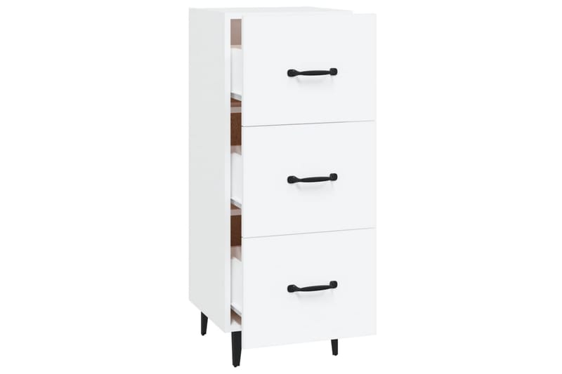 beBasic Skänk vit 34,5x34x90 cm konstruerat trä - Förvaring - Förvaringsmöbler - Skänkar & sideboards