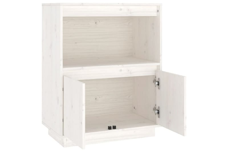 beBasic Skänk vit 60x34x75 cm massiv furu - Förvaring - Förvaringsmöbler - Skänkar & sideboards