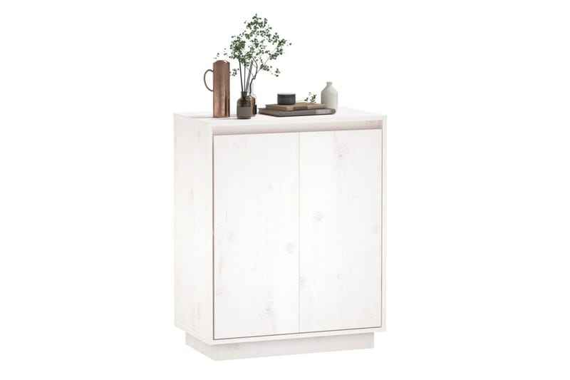 beBasic Skänk vit 60x34x75 cm massiv furu - Förvaring - Förvaringsmöbler - Skänkar & sideboards