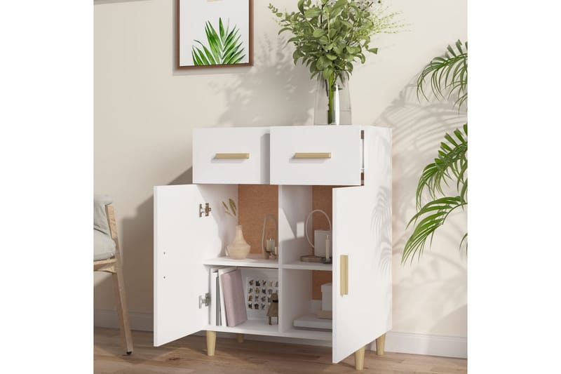 beBasic Skänk vit 69,5x34x89 cm konstruerat trä - Förvaring - Förvaringsmöbler - Skänkar & sideboards