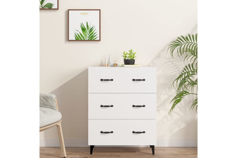 beBasic Skänk vit 69,5x34x90 cm konstruerat trä - Förvaring - Förvaringsmöbler - Skänkar & sideboards